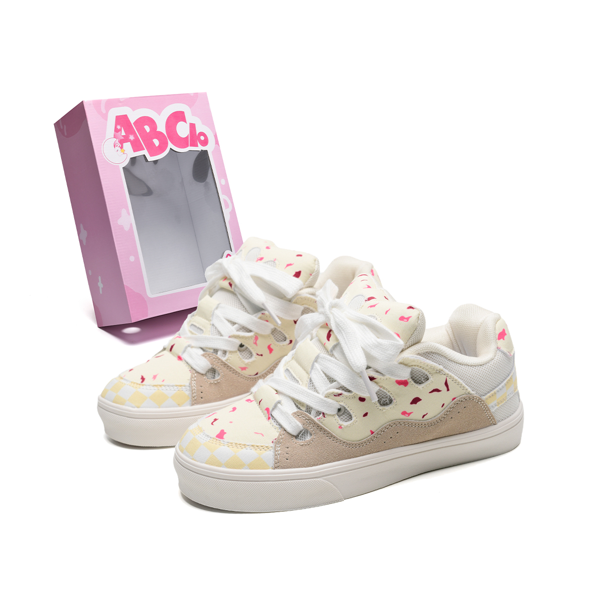 ABCIO Бело-желтые унисекс скейтерские кроссовки с противоскользящей подошвой и устойчивостью к истиранию, низкие, в комплекте с коробкой, цвет White Yellow
ABCIO Бело-желтые унисекс скейтерские кроссовки с противоскользящей подошвой и устойчивостью к истиранию, низкие, в комплекте с коробкой, цвет White Yellow