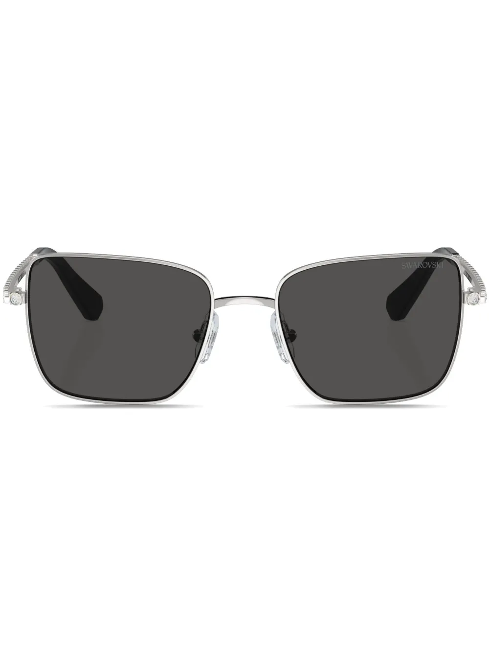 Солнцезащитные очки в квадратной оправе с кристаллами Swarovski, серебристый
Солнцезащитные очки в квадратной оправе с кристаллами Swarovski, серебристый