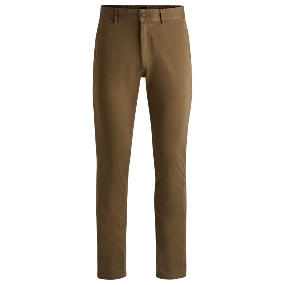 Брюки чинос классического кроя из эластичного хлопкового атласа BOSS, светло-зеленый
Брюки чинос классического кроя из эластичного хлопкового атласа BOSS, светло-зеленый