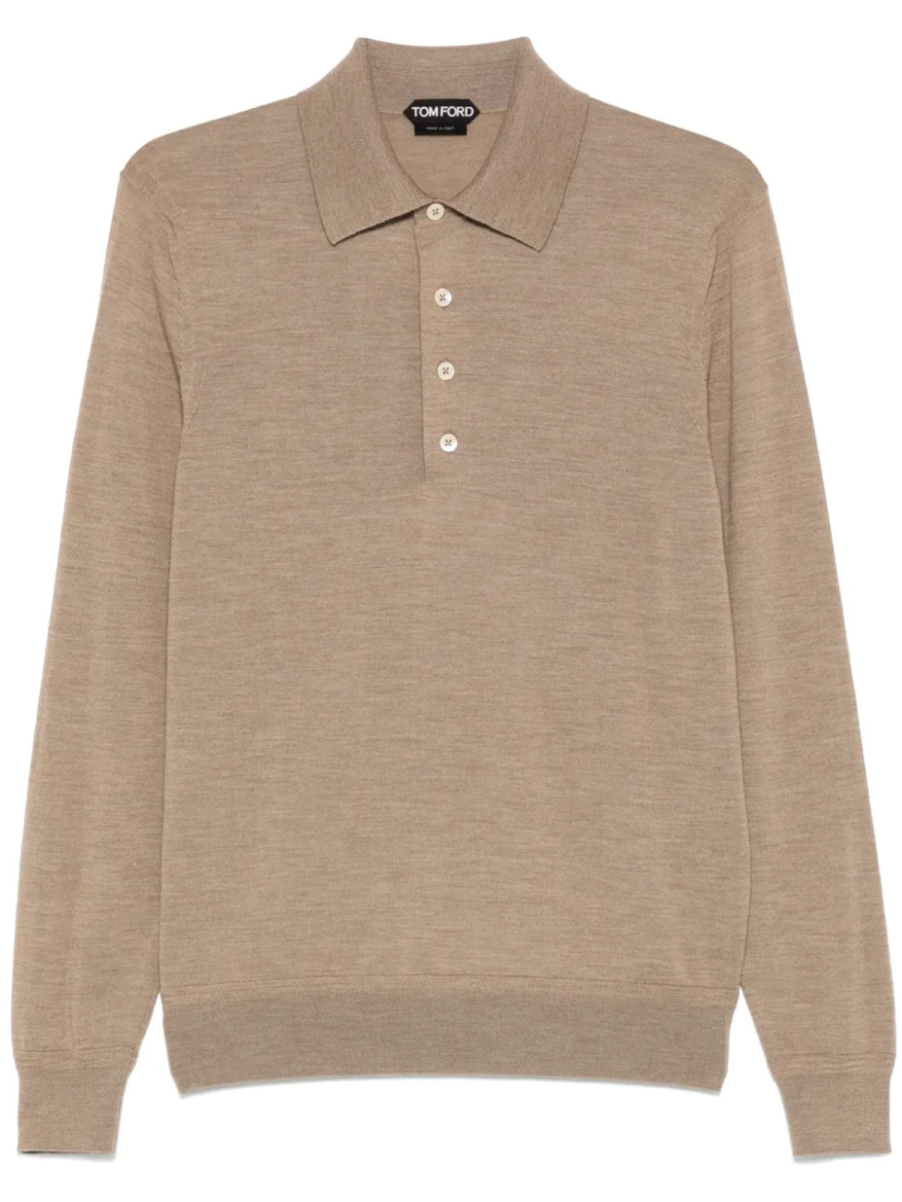TOM FORD шерстяная рубашка поло, нейтральный 
TOM FORD шерстяная рубашка поло, нейтральный