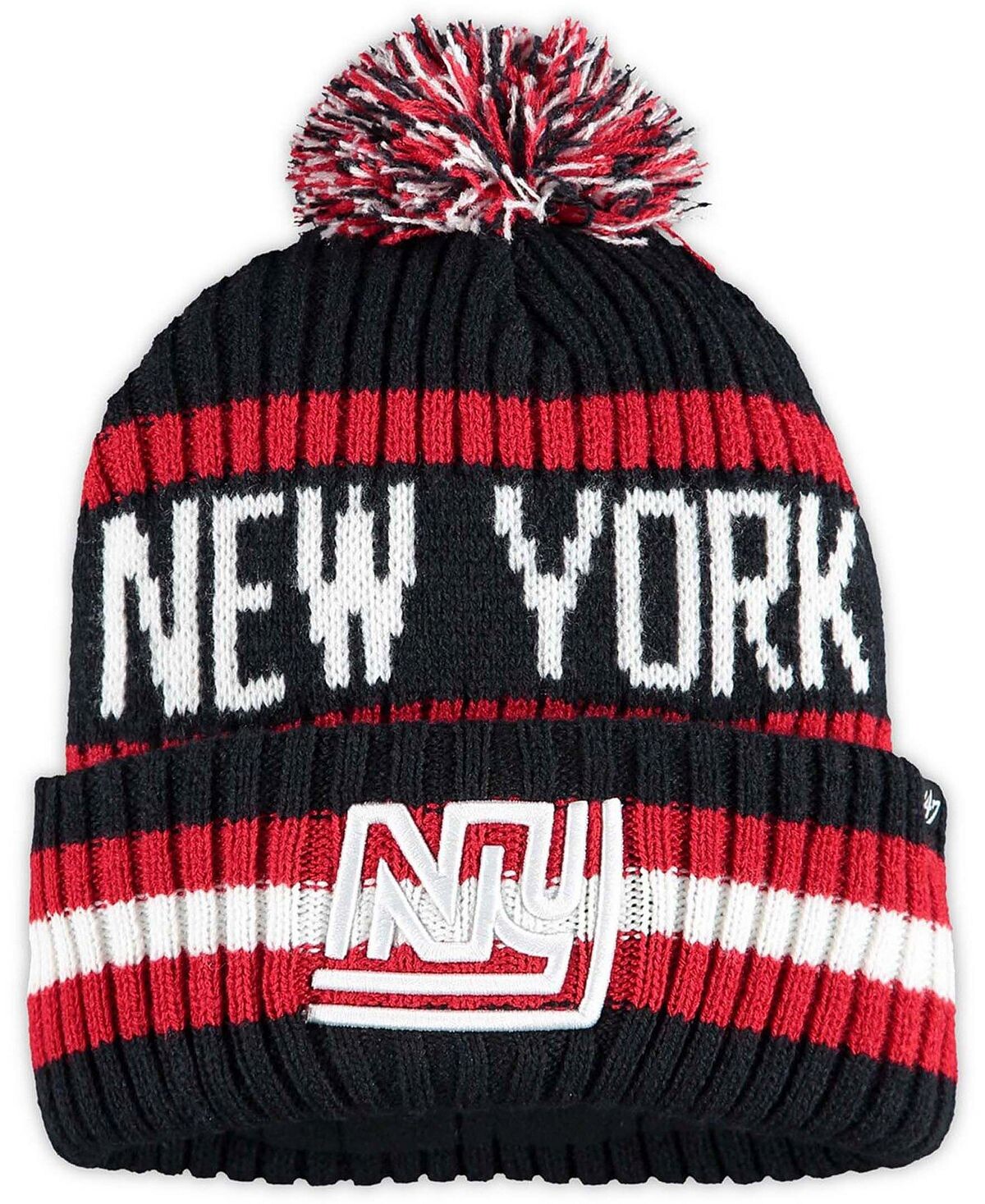 Мужская темно-синяя вязаная шапка с манжетами и помпоном New York Giants Legacy Bering '47 Brand
Мужская темно-синяя вязаная шапка с манжетами и помпоном New York Giants Legacy Bering '47 Brand