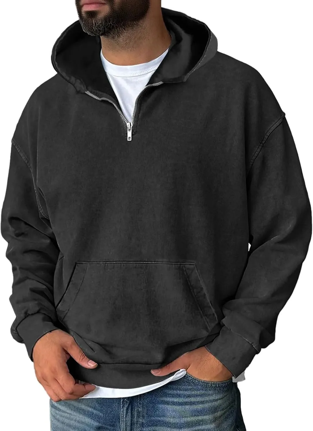 Толстовка с капюшоном Quarter Zip Pullover Men, комфортная, винтажная, оверсайз lcyhony
Толстовка с капюшоном Quarter Zip Pullover Men, комфортная, винтажная, оверсайз lcyhony