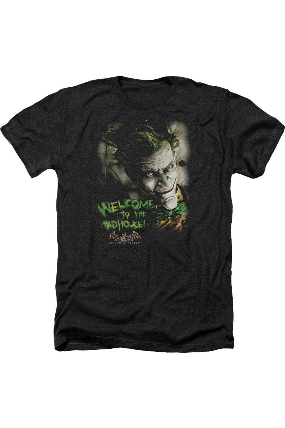 Футболка / футболка для взрослых «Бэтмен Аркхем Асилум Добро пожаловать в сумасшедший дом» для Heather Gildan, черный
Футболка / футболка для взрослых «Бэтмен Аркхем Асилум Добро пожаловать в сумасшедший дом» для Heather Gildan, черный