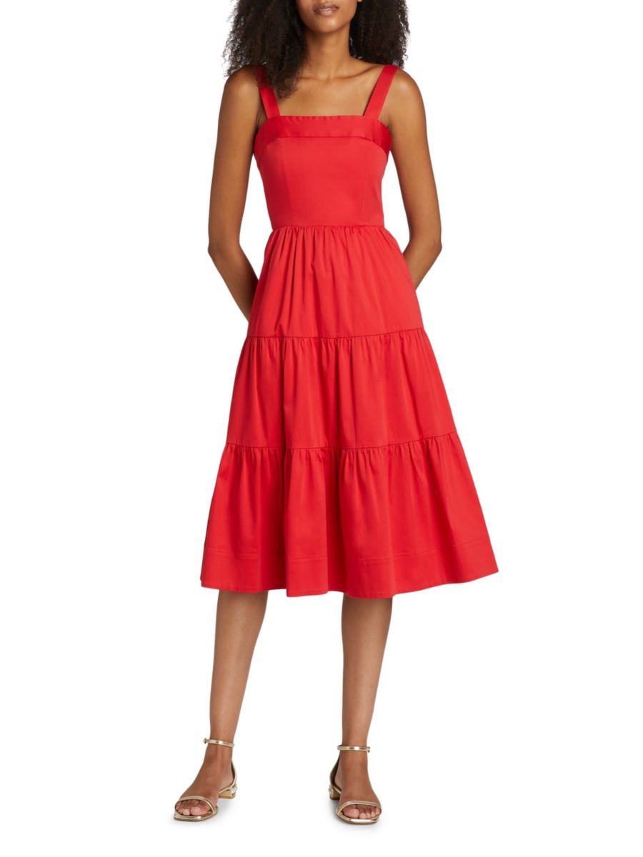 Платье-миди Saige Tiered Alice + Olivia, цвет Red Apple
Платье-миди Saige Tiered Alice + Olivia, цвет Red Apple