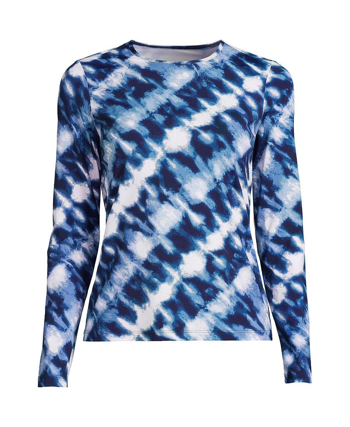 Женская футболка с круглым вырезом и длинными рукавами, защита от солнца UPF 50, скромная футболка для плавания с принтом Lands' End
Женская футболка с круглым вырезом и длинными рукавами, защита от солнца UPF 50, скромная футболка для плавания с принтом Lands' End