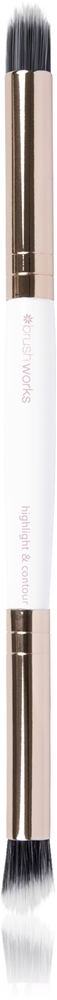 Двусторонняя кисть для хайлайтера и контуринга Brushworks, 1 шт
Двусторонняя кисть для хайлайтера и контуринга Brushworks, 1 шт