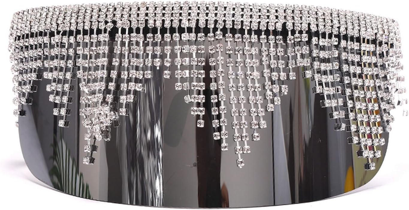 Солнцезащитные очки с лавровым щитом и козырьком, украшенные стразами, большие солнцезащитные очки для мужчин и женщин, с бриллиантовой маской и защитой от УФ-излучения UV400 laureles, Silver
Солнцезащитные очки с лавровым щитом и козырьком, украшенные стразами, большие солнцезащитные очки для мужчин и женщин, с бриллиантовой маской и защитой от УФ-излучения UV400 laureles, Silver