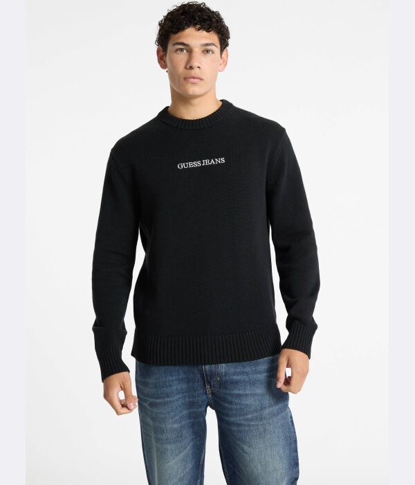 Свитер Regular fit Guess Jeans, черный 
Свитер Regular fit Guess Jeans, черный