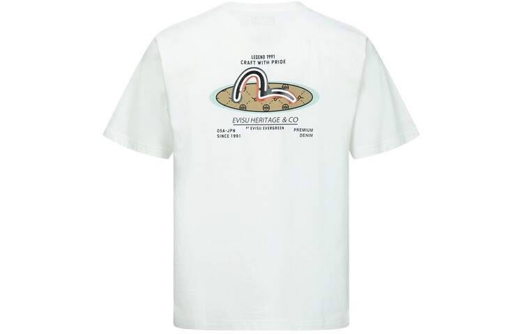 Футболка унисекс белая Evisu, белый
Футболка унисекс белая Evisu, белый