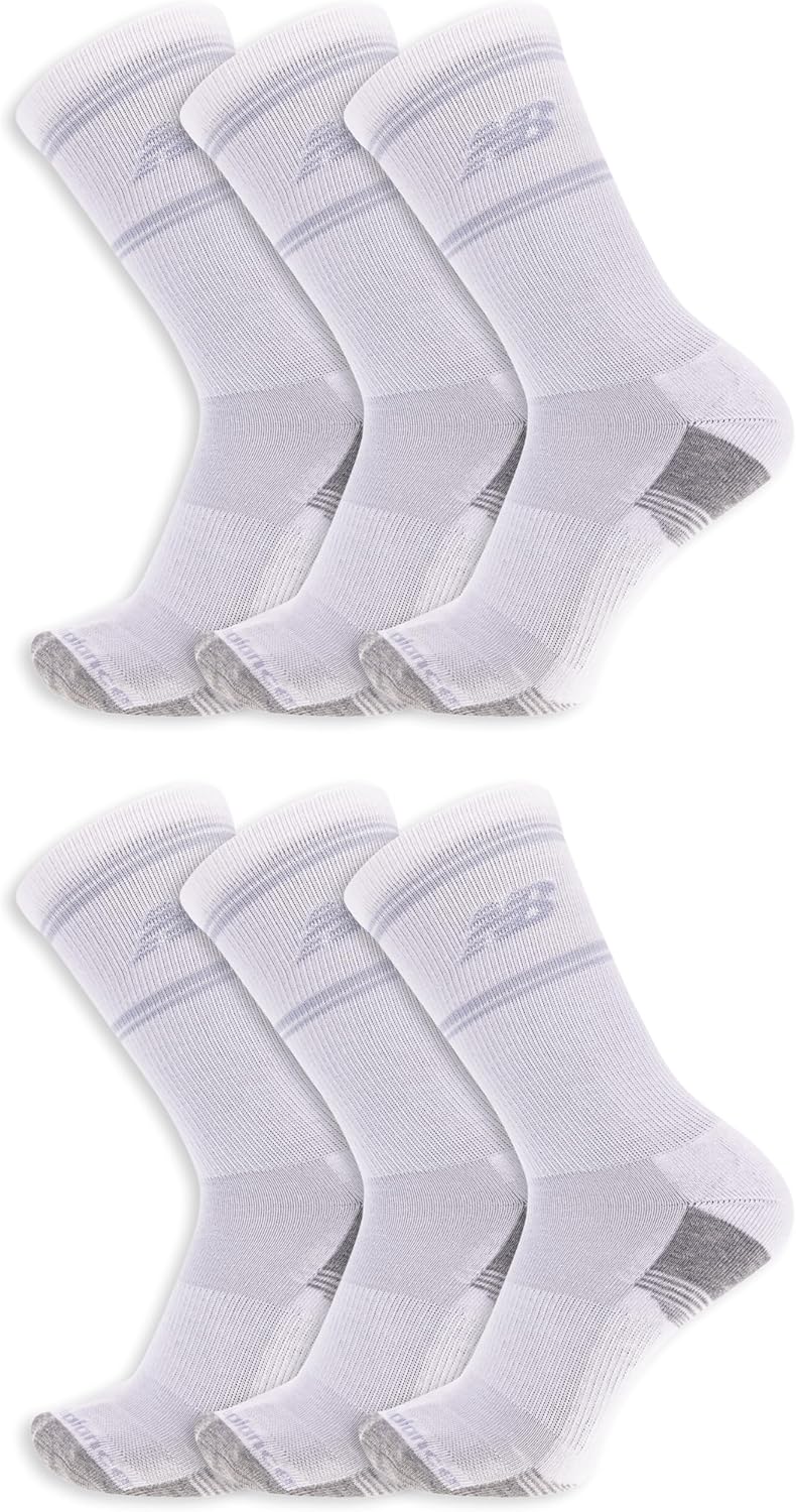 Носки New Balance унисекс для взрослых Performance Cushioned Crew Socks - 6 и 12 пар - влагоотводящие, White (6 Pairs)
Носки New Balance унисекс для взрослых Performance Cushioned Crew Socks - 6 и 12 пар - влагоотводящие, White (6 Pairs)