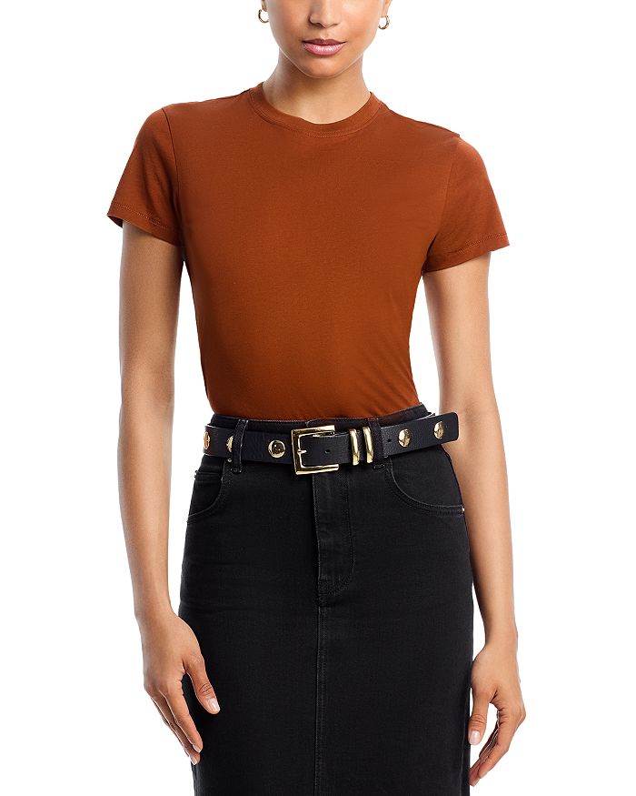 Облегающая футболка с круглым вырезом FRAME, коричневый
Облегающая футболка с круглым вырезом FRAME, коричневый