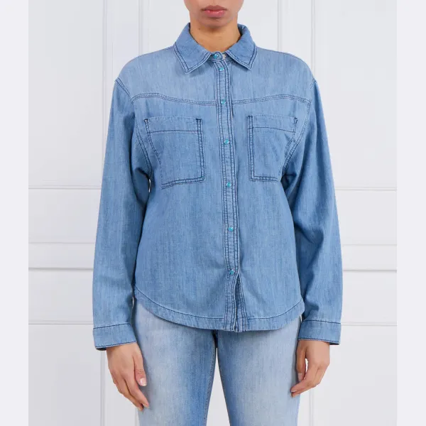 Рубашка стандартного кроя с добавлением белья Ba&Sh, синий
Рубашка стандартного кроя с добавлением белья Ba&Sh, синий