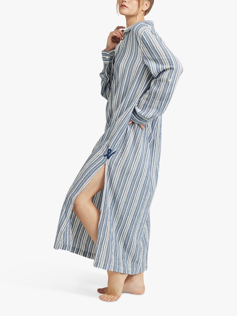 Ночная рубашка макси в полоску Nudea, белый/темно-синий
Ночная рубашка макси в полоску Nudea, белый/темно-синий