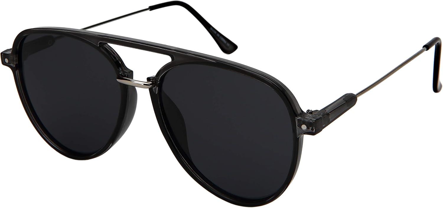 Солнцезащитные очки Edge I-Wear Flat Top Aviator для мужчин, очки-пилот для женщин с поляризованными линзами 3344-FLP-3(CLGY.sd) EDGEIWEAR, Clear Grey Frame/Grey Polarized Lens
Солнцезащитные очки Edge I-Wear Flat Top Aviator для мужчин, очки-пилот для женщин с поляризованными линзами 3344-FLP-3(CLGY.sd) EDGEIWEAR, Clear Grey Frame/Grey Polarized Lens
