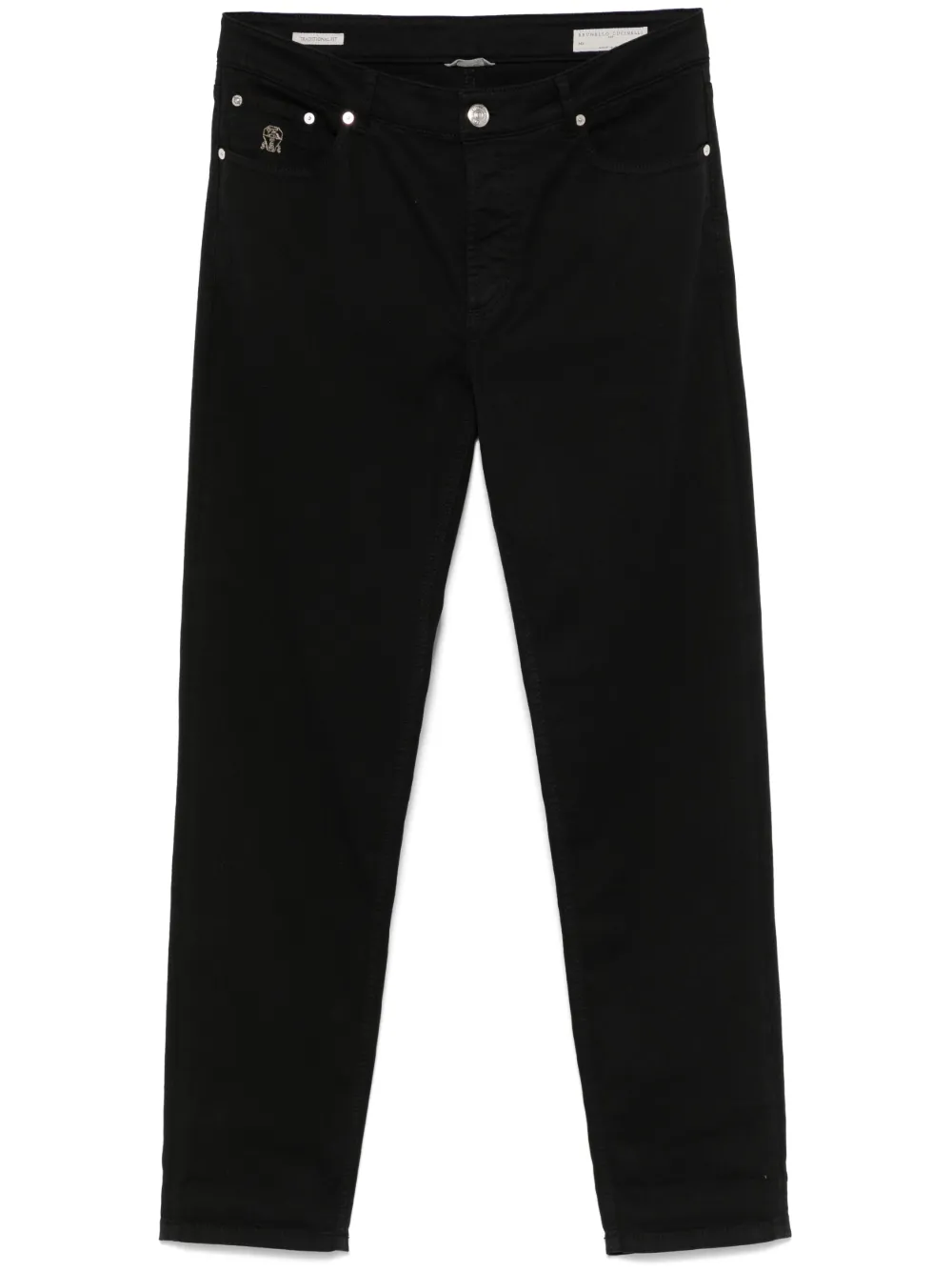 Джинсы с вышитым логотипом Brunello Cucinelli, черный
Джинсы с вышитым логотипом Brunello Cucinelli, черный