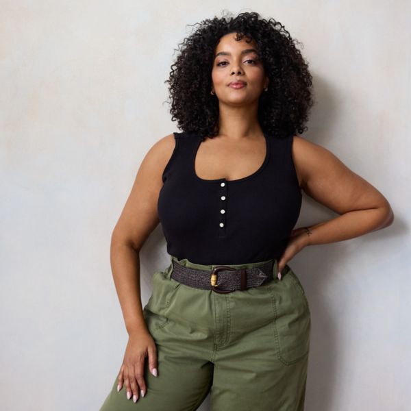 Майка-хенли больших размеров Lc Lauren Conrad, цвет black ore
Майка-хенли больших размеров Lc Lauren Conrad, цвет black ore