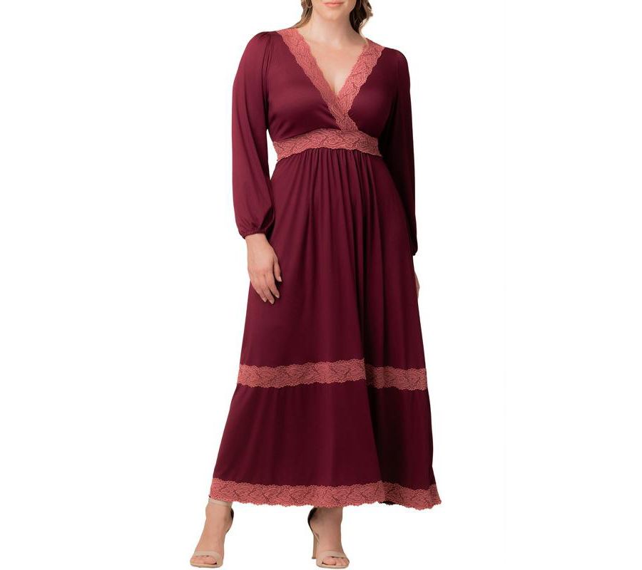 Женское длинное платье Lara с кружевной отделкой, больших размеров Kiyonna, Burgundy/mauve
Женское длинное платье Lara с кружевной отделкой, больших размеров Kiyonna, Burgundy/mauve