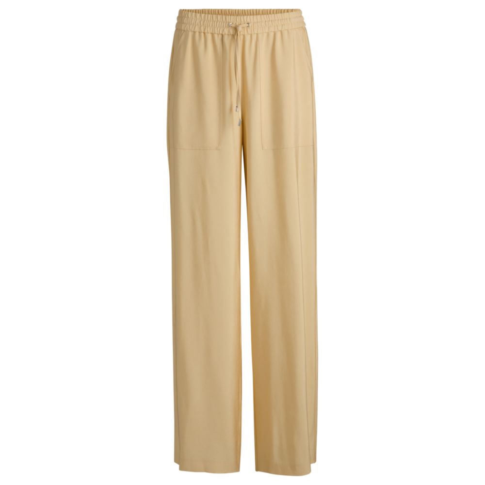 Широкие брюки на завязках из мягкого твила BOSS, светло-бежевый
Широкие брюки на завязках из мягкого твила BOSS, светло-бежевый