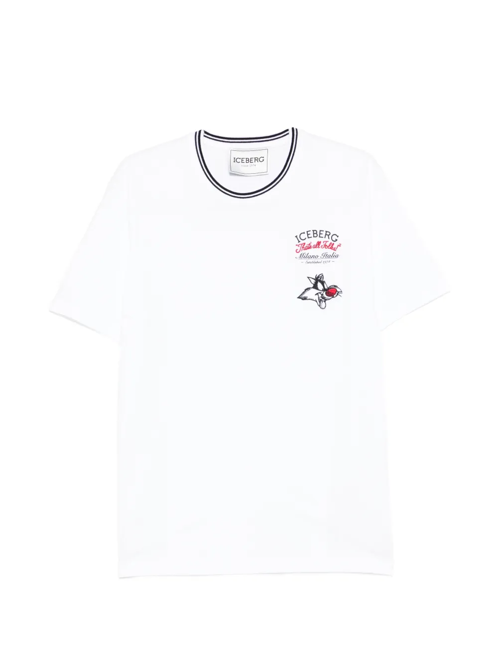 Футболка с графическим принтом и полосатой отделкой Iceberg, белый
Футболка с графическим принтом и полосатой отделкой Iceberg, белый