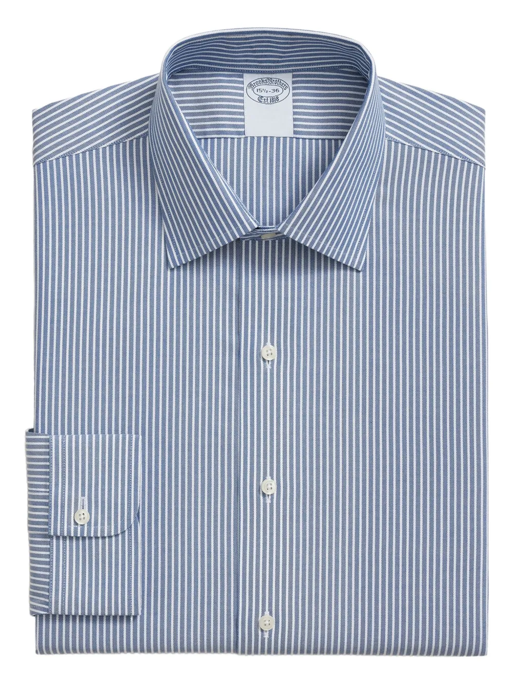 Рубашка из полосатого твила Brooks Brothers, синий
Рубашка из полосатого твила Brooks Brothers, синий