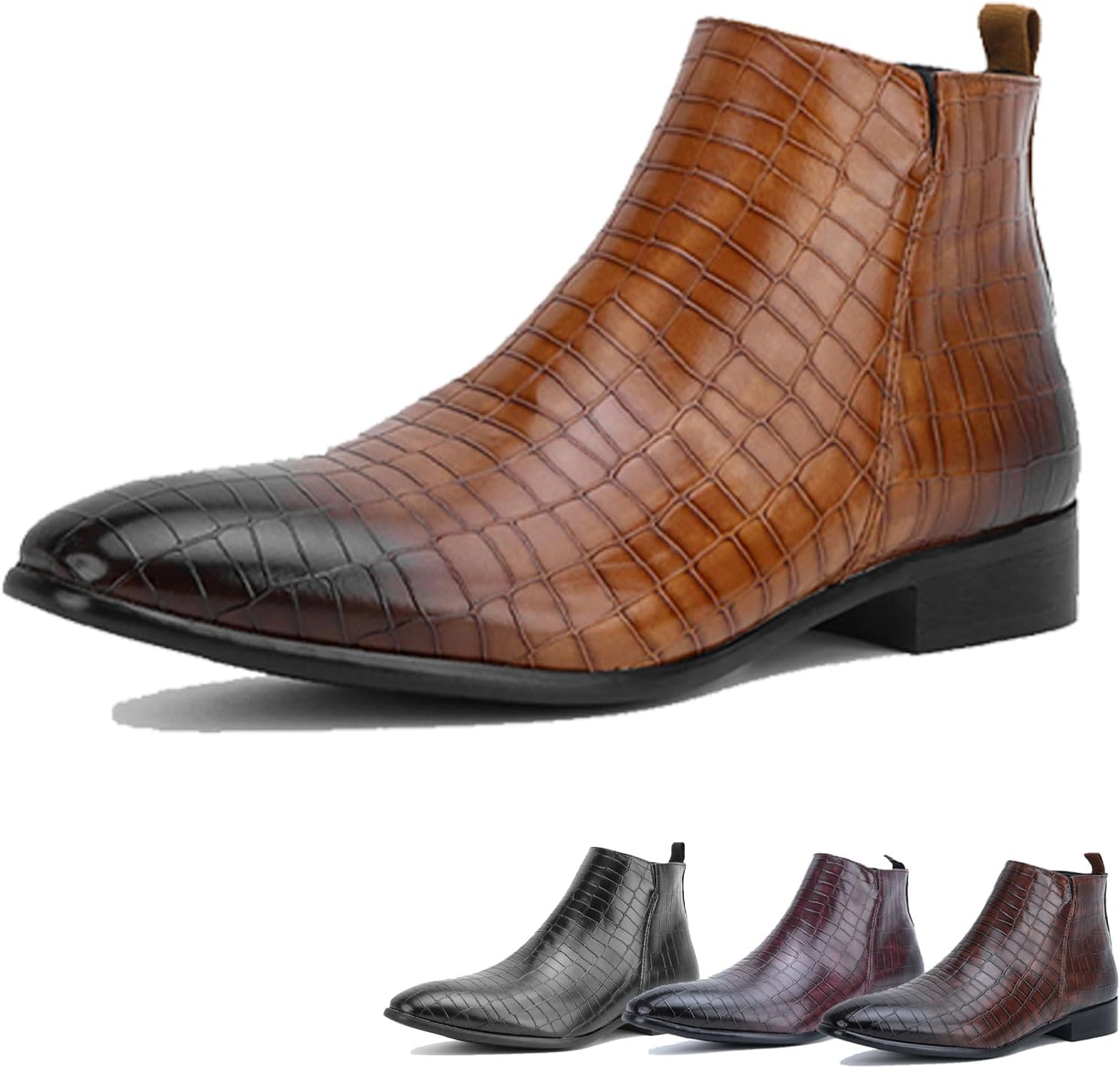 Мужские кожаные ботинки Челси с тиснением под крокодила, заостренный носок, без шнуровки, ретро, низкий каблук, мягкая подошва, формальные ботинки Чукка до щиколотки для вечеринки, бизнеса, повседневной носки и работы Tznbgge, коричневый
Мужские кожаные ботинки Челси с тиснением под крокодила, заостренный носок, без шнуровки, ретро, низкий каблук, мягкая подошва, формальные ботинки Чукка до щиколотки для вечеринки, бизнеса, повседневной носки и работы Tznbgge, коричневый