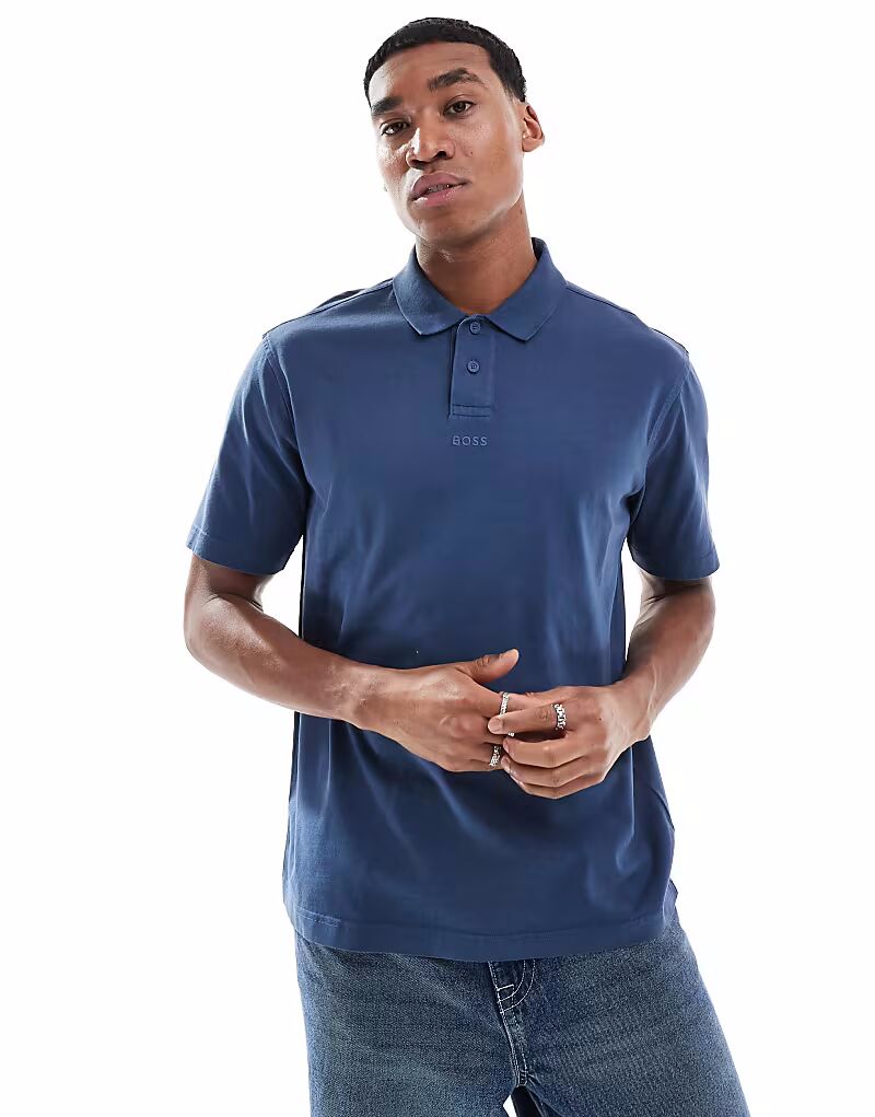 Поло свободного кроя с центральным логотипом BOSS Orange Pe_Dye темно-синего цвета
Поло свободного кроя с центральным логотипом BOSS Orange Pe_Dye темно-синего цвета