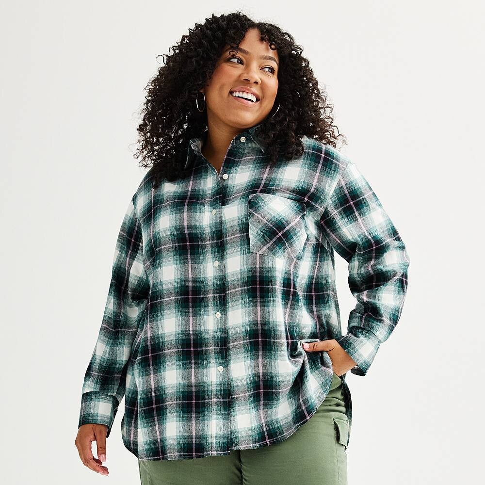 Большие размеры Sonoma Goods For Life Фланелевая рубашка оверсайз-бойфренда, цвет Moss Green Plaid
Большие размеры Sonoma Goods For Life Фланелевая рубашка оверсайз-бойфренда, цвет Moss Green Plaid