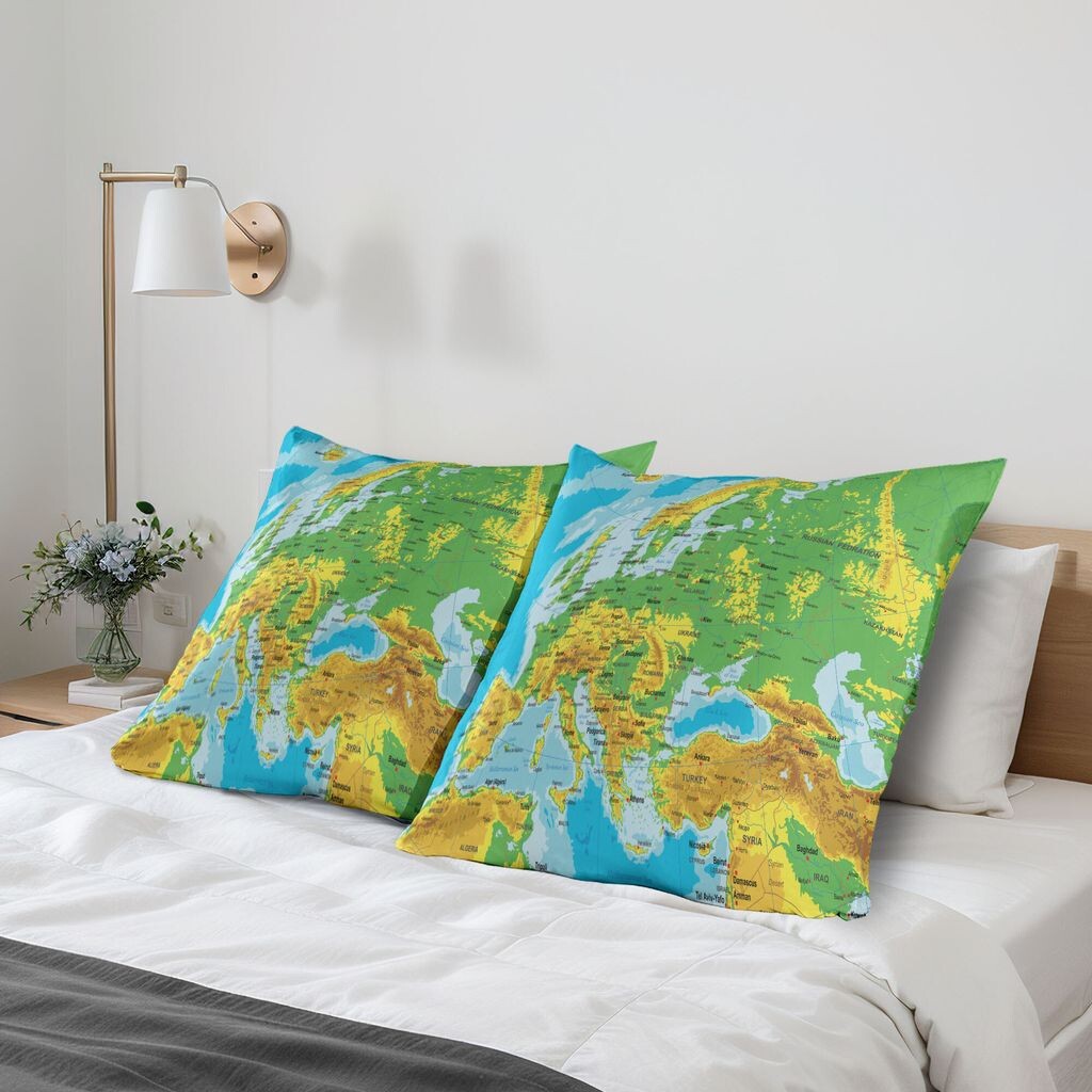 ABAKUHAUS Map Чехлы для подушек, набор из 2 шт., Высокодетализированная карта Европы с границами стран и городов, Чехол для подушки с декоративным принтом, 80 x 80 см, многоцветный
ABAKUHAUS Map Чехлы для подушек, набор из 2 шт., Высокодетализированная карта Европы с границами стран и городов, Чехол для подушки с декоративным принтом, 80 x 80 см, многоцветный