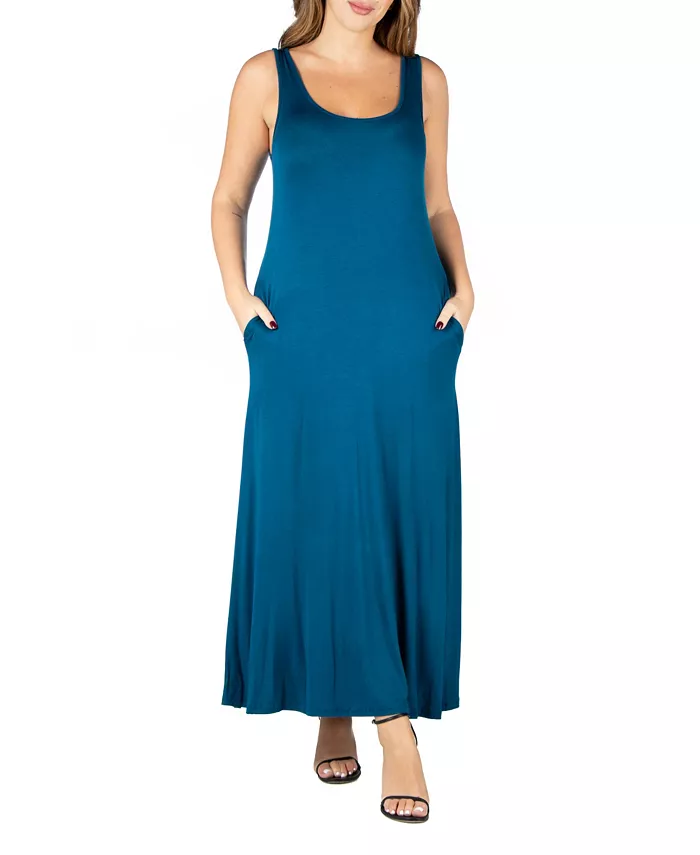 Платье макси без рукавов больших размеров с карманами 24seven Comfort Apparel, синий
Платье макси без рукавов больших размеров с карманами 24seven Comfort Apparel, синий
