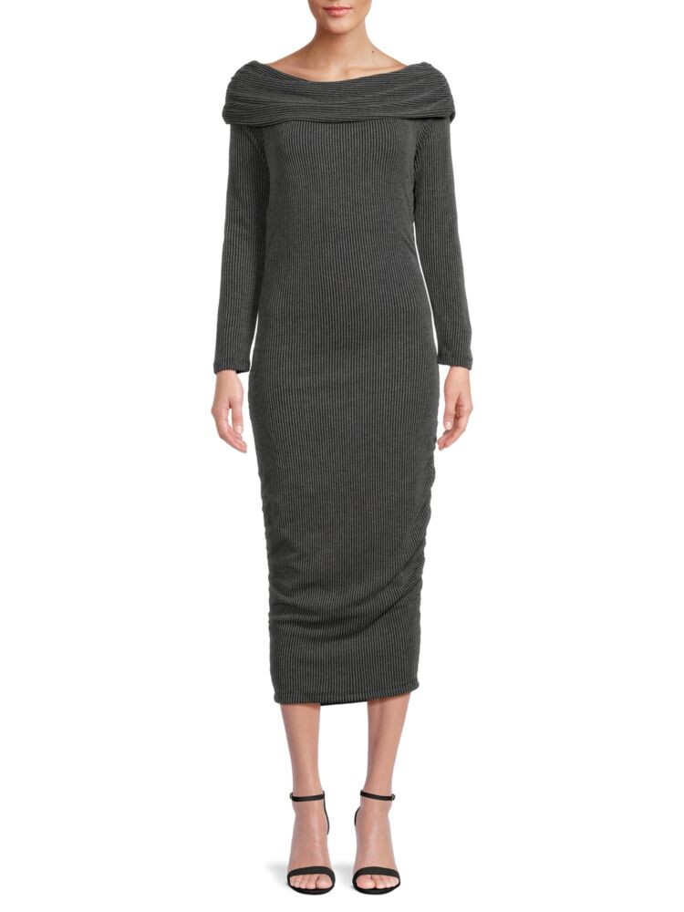 Платье мидакси с открытыми плечами в рубчик Renee C., цвет Charcoal
Платье мидакси с открытыми плечами в рубчик Renee C., цвет Charcoal