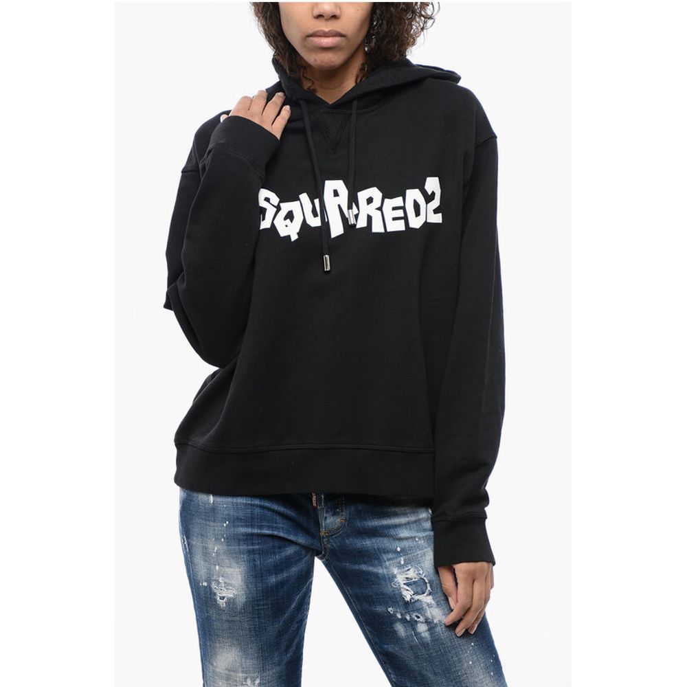 Толстовка свободного кроя с графическим логотипом Dsquared2, Black 
Толстовка свободного кроя с графическим логотипом Dsquared2, Black