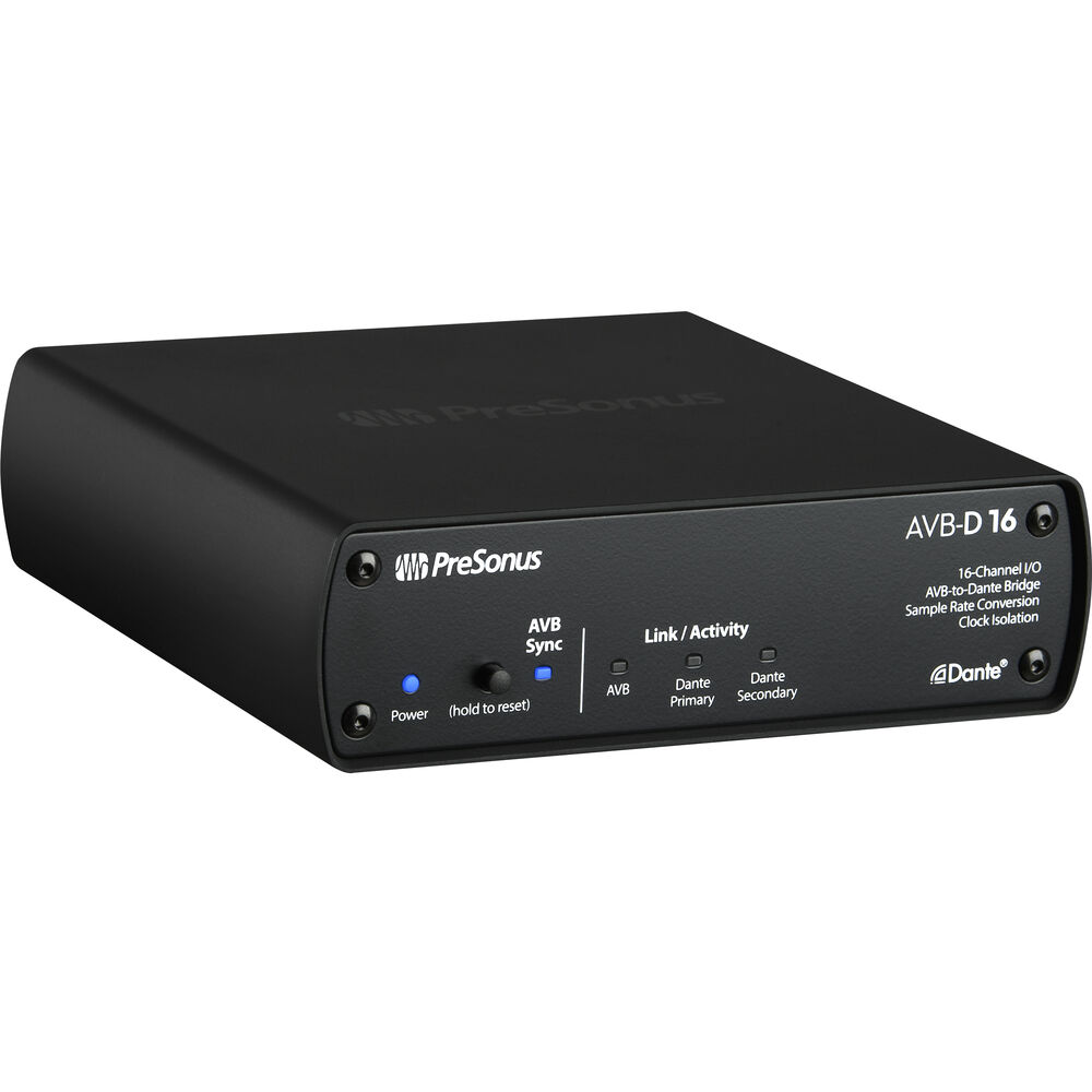 PreSonus AVB-D16 Network Bridge 16x16 Two-Way AVB-D 16
PreSonus AVB-D16 Network Bridge 16x16 Two-Way AVB-D 16