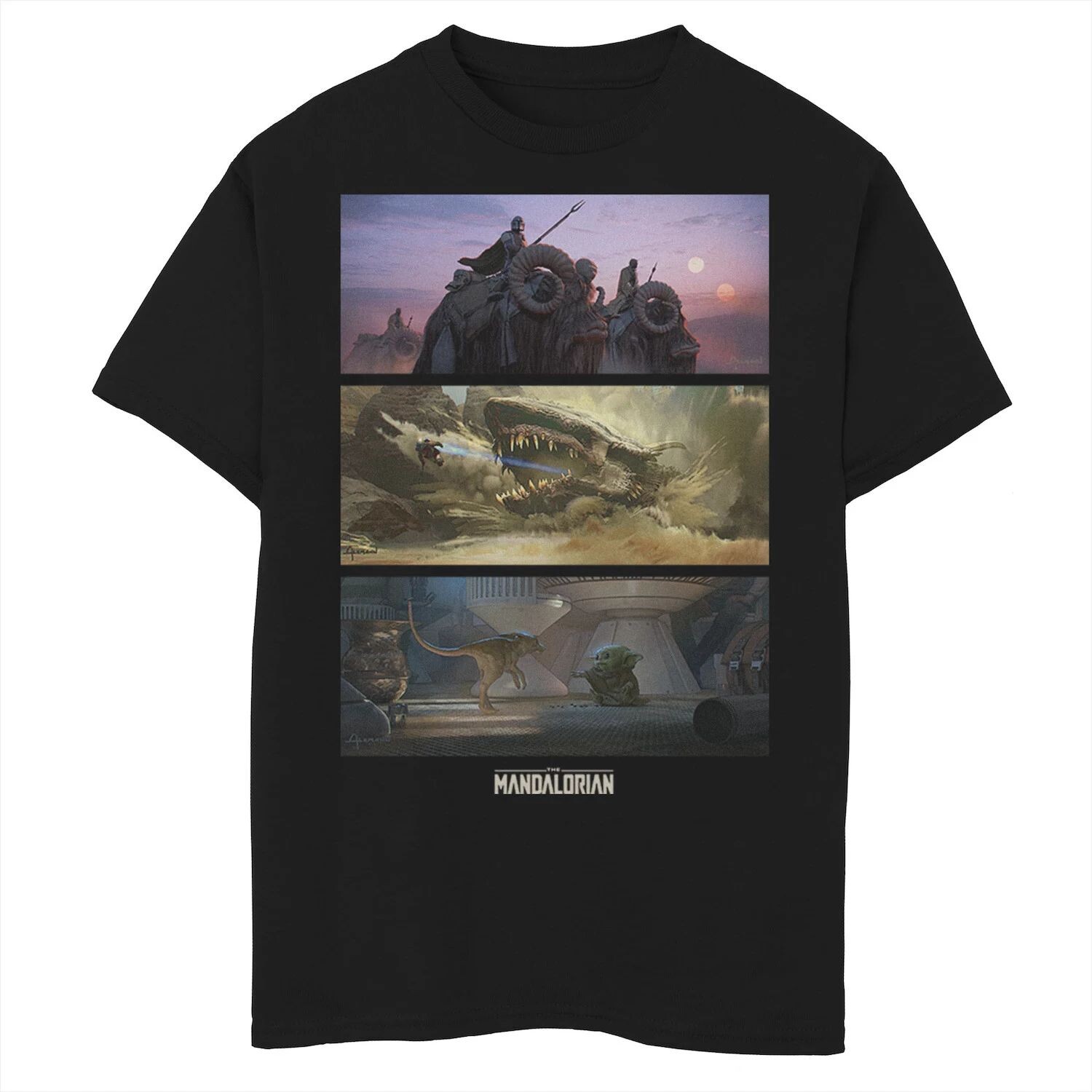 Футболка с графическим рисунком и концепт-арт-панелями для мальчиков 8–20 лет «Звёздные войны: Мандалорец. Глава 9». Star Wars 
Футболка с графическим рисунком и концепт-арт-панелями для мальчиков 8–20 лет «Звёздные войны: Мандалорец. Глава 9». Star Wars