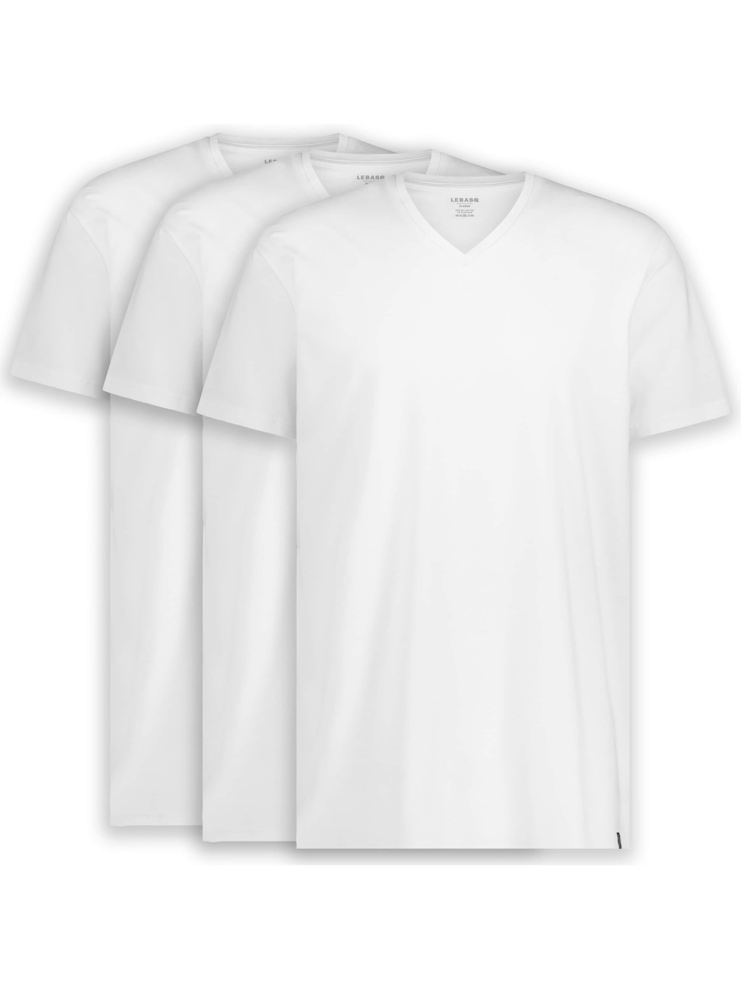LEBASQ Футболка 'Stan's V Neck 3 Pack - Classic Fit' в белом цвете
LEBASQ Футболка 'Stan's V Neck 3 Pack - Classic Fit' в белом цвете