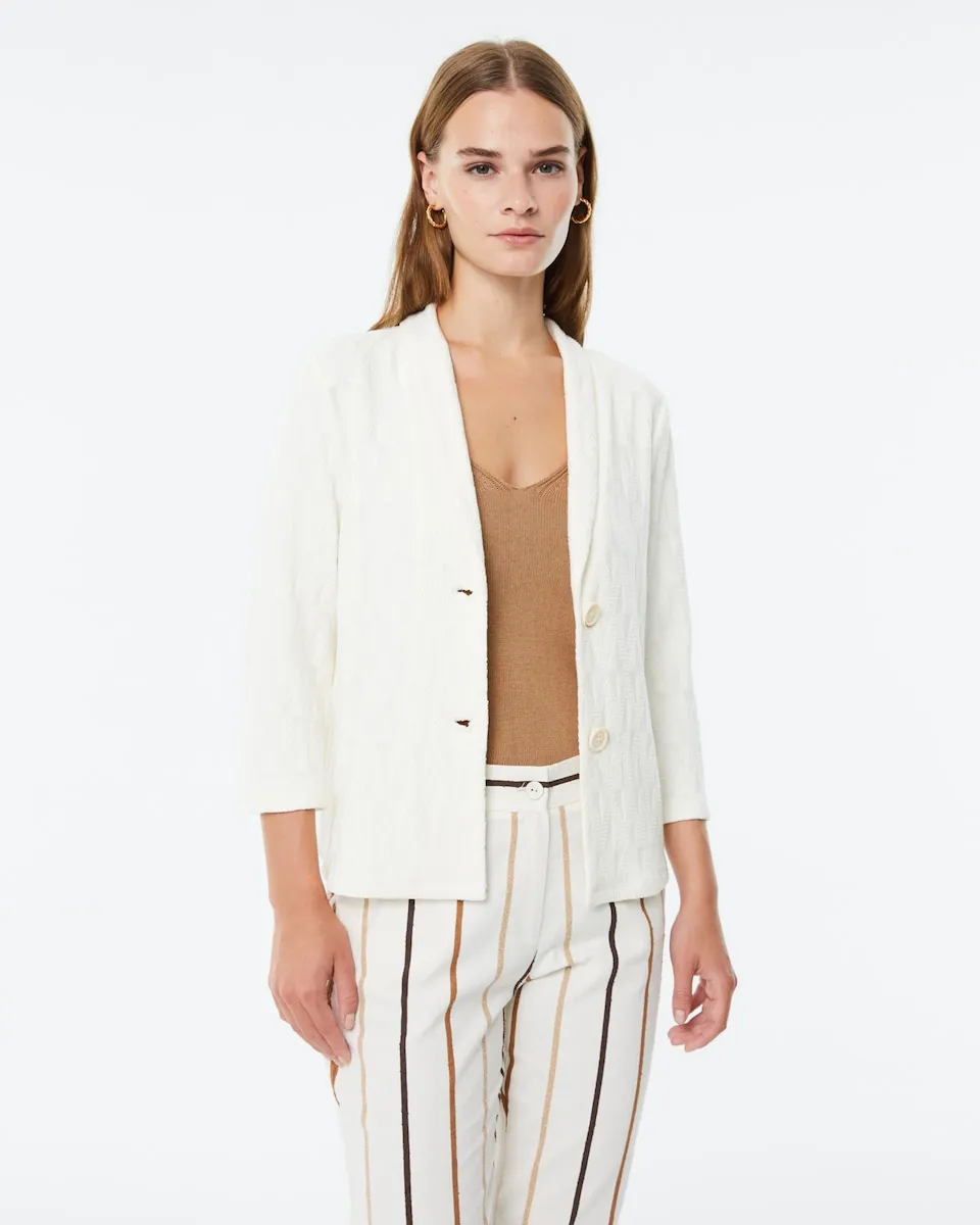 Женский кардиган с отворотом и застежкой на пуговицы Paz Torras, цвет Crudo 
Женский кардиган с отворотом и застежкой на пуговицы Paz Torras, цвет Crudo