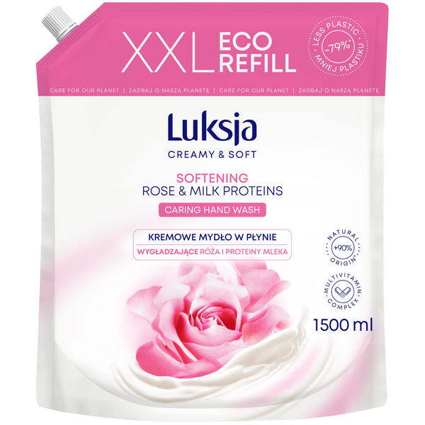 Поставка жидкого кремообразного мыла, 1500 мл Luksja Creamy & soft róża i proteiny
Поставка жидкого кремообразного мыла, 1500 мл Luksja Creamy & soft róża i proteiny