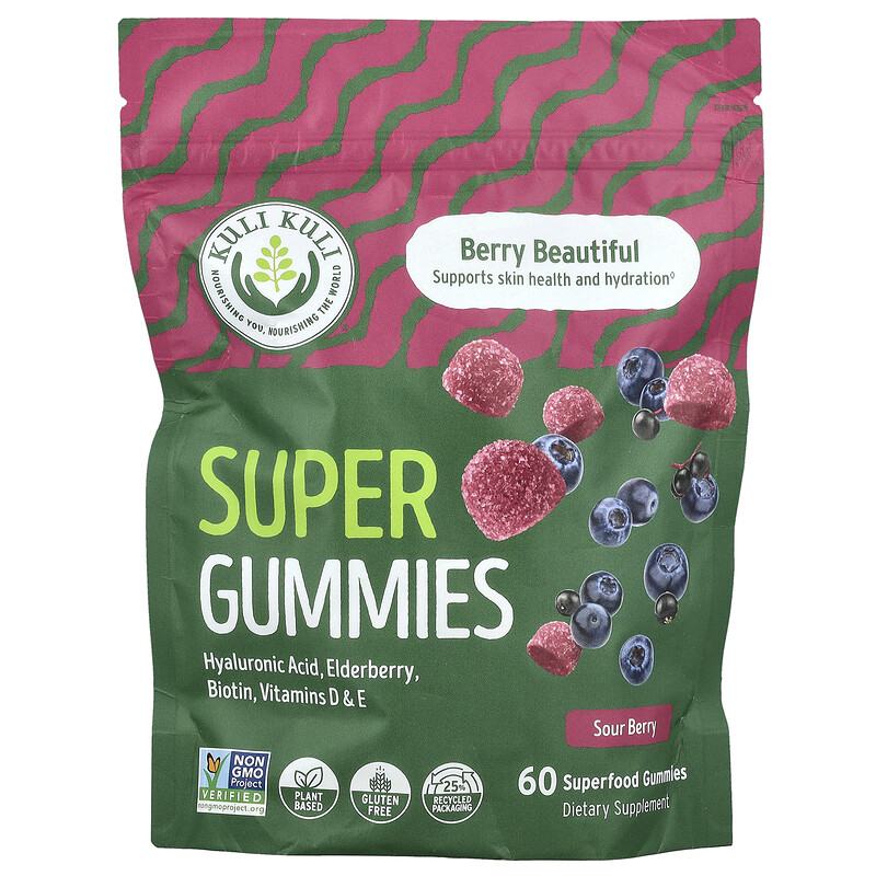 Kuli Kuli, Super Gummies, Berry Beautiful, кислые ягоды, 60 жевательных мармеладок
Kuli Kuli, Super Gummies, Berry Beautiful, кислые ягоды, 60 жевательных мармеладок