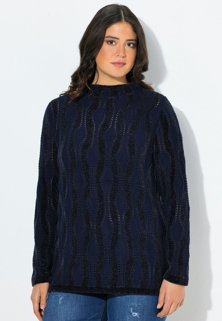 Джемпер Ulla Popken CHENILLEMUSTER, STEHKRAGEN, LANGARM, Marine/Dark Blue
Джемпер Ulla Popken CHENILLEMUSTER, STEHKRAGEN, LANGARM, Marine/Dark Blue