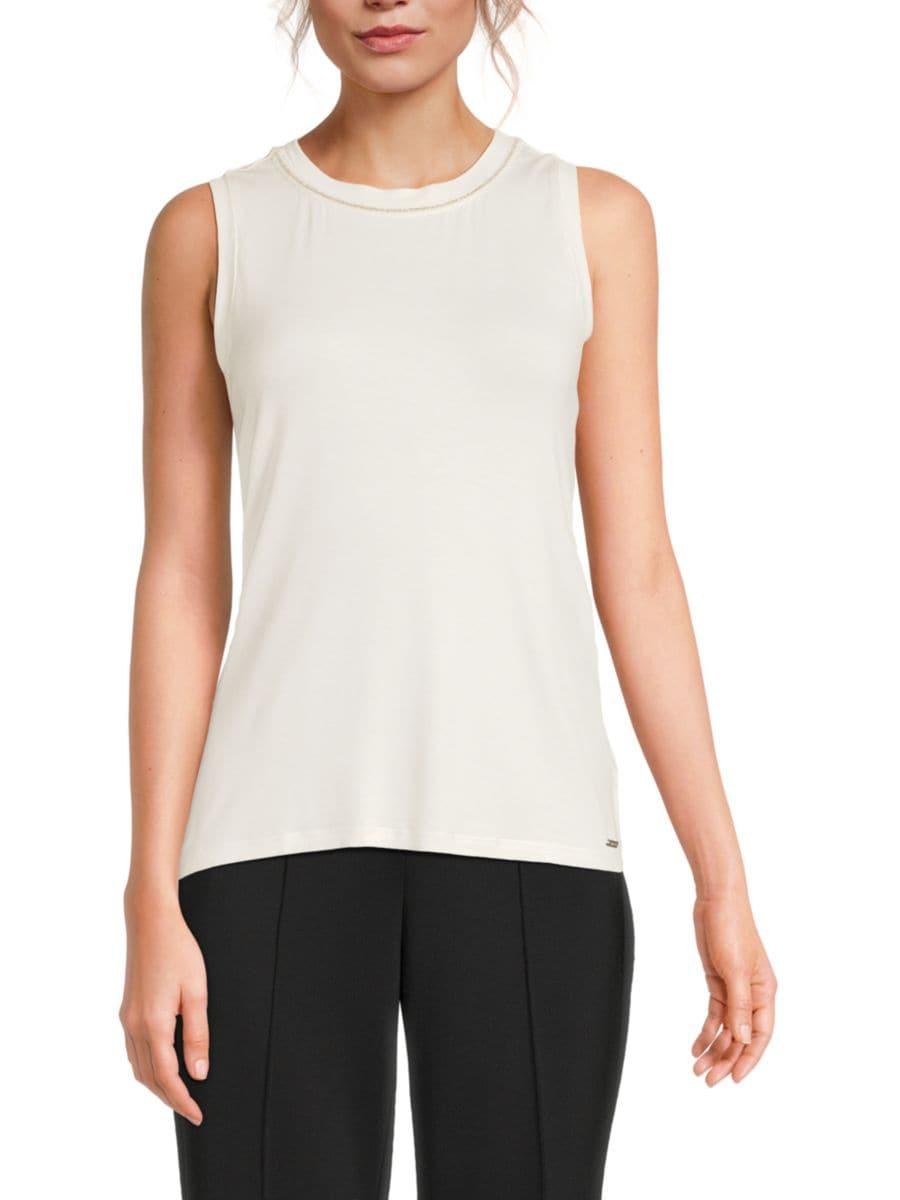 Трикотажный топ без рукавов Parfait Calvin Klein, кремовый
Трикотажный топ без рукавов Parfait Calvin Klein, кремовый