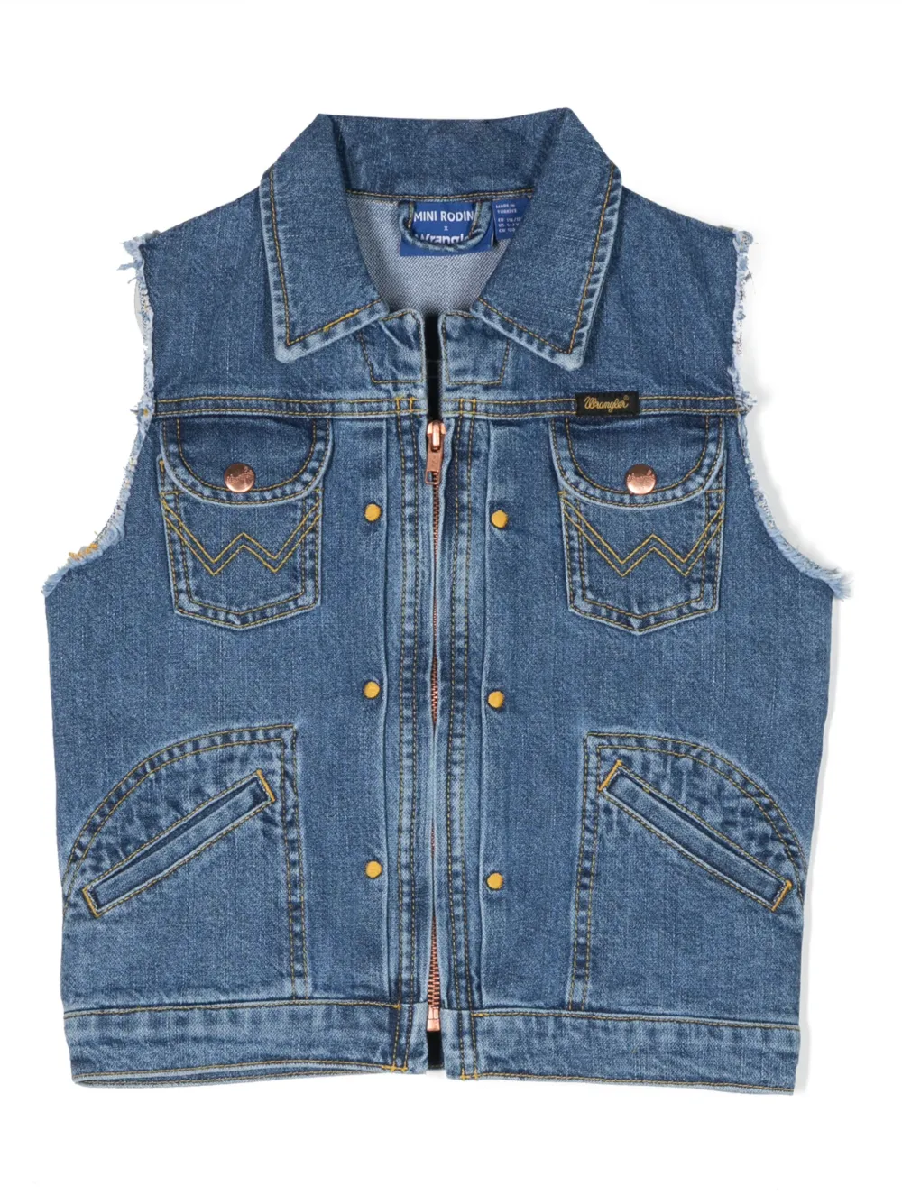 Джинсовый жилет с карманами Mini Rodini, синий
Джинсовый жилет с карманами Mini Rodini, синий