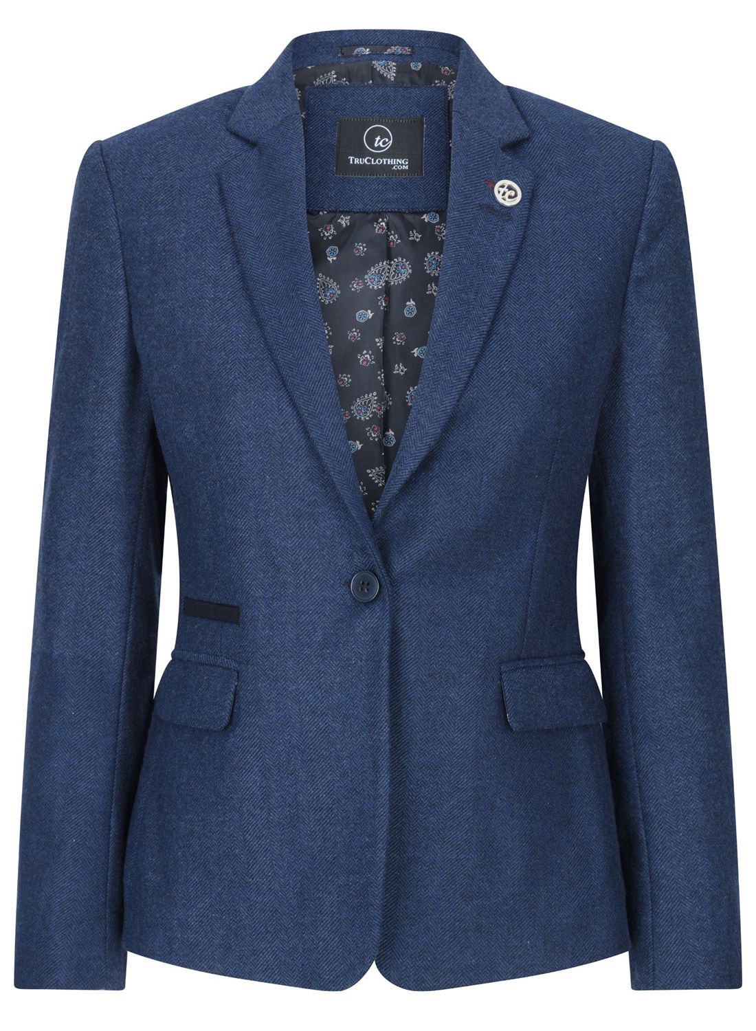 Wsn - Блейзер в клетку "елочка" 1920-х, шерсть с акрилом TruClothing, темно-синий
Wsn - Блейзер в клетку "елочка" 1920-х, шерсть с акрилом TruClothing, темно-синий