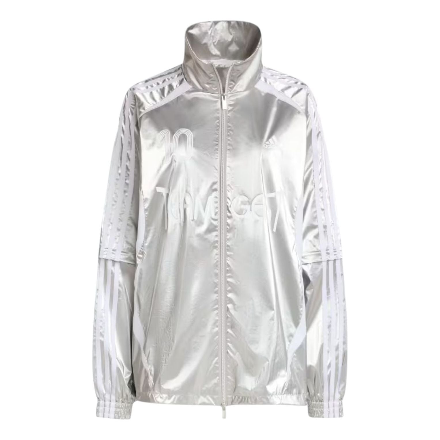 (WMNS) Adidas Adilenium Season 4 Team Geist Oversized Silver Track Top 'Silver Metallic'
(WMNS) Adidas Adilenium Season 4 Team Geist Oversized Silver Track Top 'Silver Metallic'