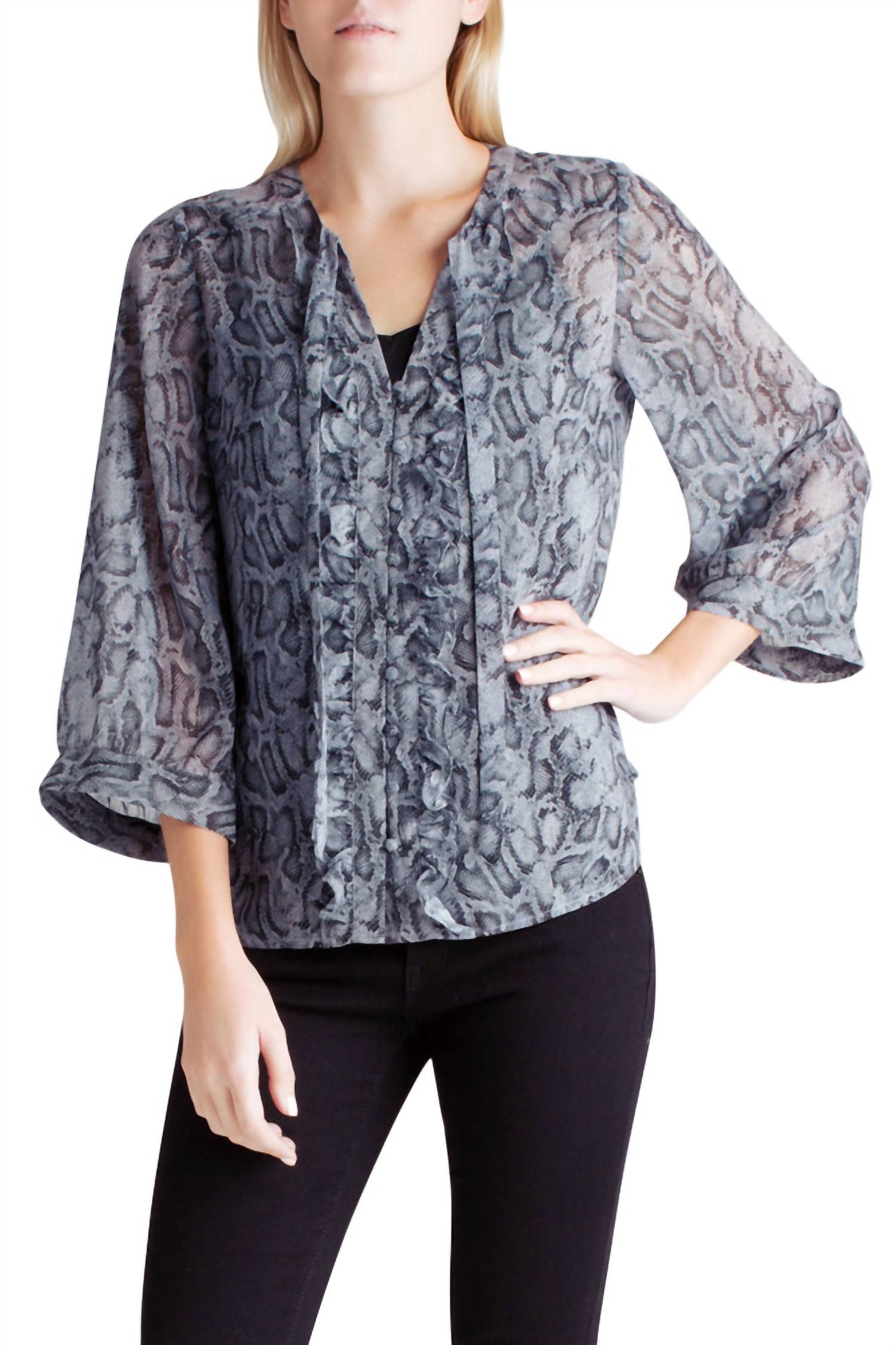 Топ с длинными рукавами и завязкой на шее из змеиной кожи Kensie, цвет snakeskin
Топ с длинными рукавами и завязкой на шее из змеиной кожи Kensie, цвет snakeskin