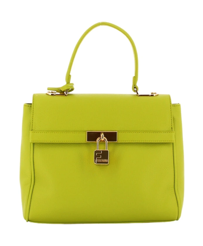Желтая сумка через плечо из искусственной кожи с металлическими деталями. Fracomina, зеленый
Желтая сумка через плечо из искусственной кожи с металлическими деталями. Fracomina, зеленый
