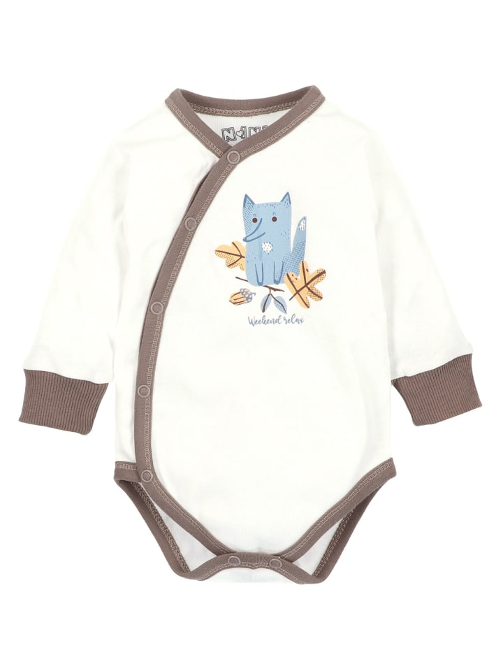 Nini Боди с длинными рукавами, лисица, белое
Nini Боди с длинными рукавами, лисица, белое