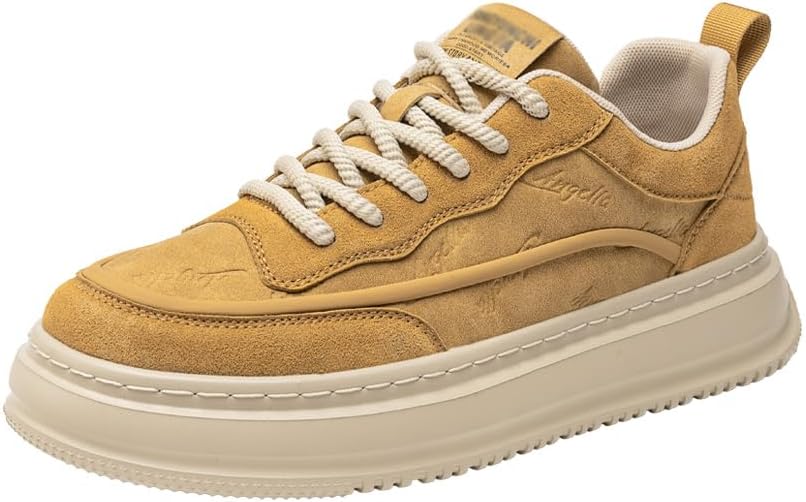 Мужские кожаные кроссовки на шнуровке, удобная обувь для ходьбы, с амортизирующей подошвой, утягивающие кроссовки для мужчин, повседневные скейт-кроссовки Trcloltc, желтый
Мужские кожаные кроссовки на шнуровке, удобная обувь для ходьбы, с амортизирующей подошвой, утягивающие кроссовки для мужчин, повседневные скейт-кроссовки Trcloltc, желтый