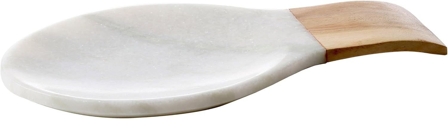 Большая подставка для ложки из белого мрамора Thirstystone и дерева акации, 10,75 x 5,75 дюйма, White Marble Acacia Wood
Большая подставка для ложки из белого мрамора Thirstystone и дерева акации, 10,75 x 5,75 дюйма, White Marble Acacia Wood