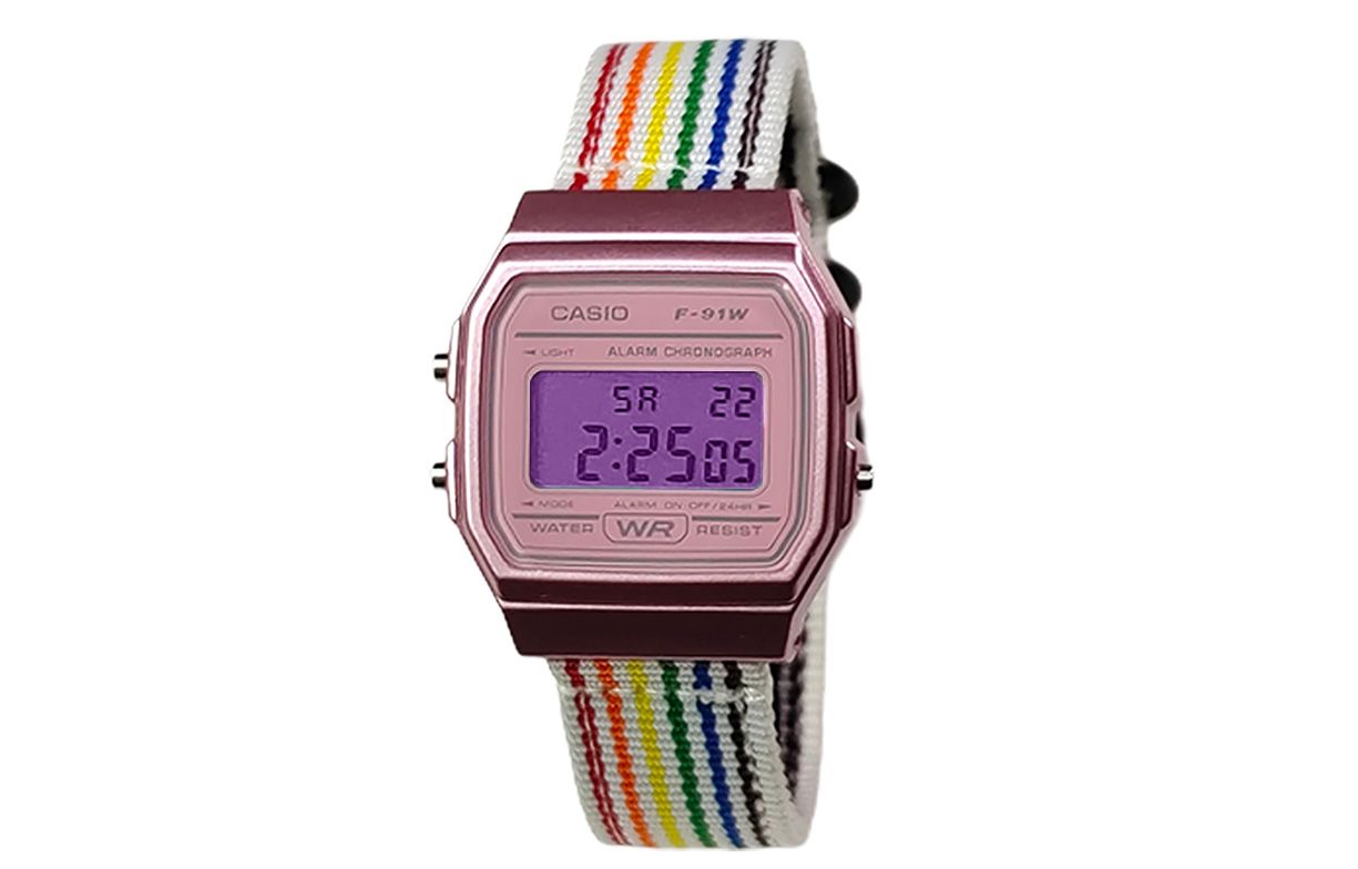Ретрофрит серия кварцевый механизм нейлоновый ремешок женские часы разноцветный циферблат CASIO
Ретрофрит серия кварцевый механизм нейлоновый ремешок женские часы разноцветный циферблат CASIO
