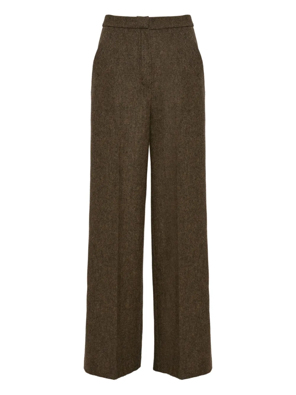Фланелевые брюки строгого кроя Yves Salomon, коричневый
Фланелевые брюки строгого кроя Yves Salomon, коричневый