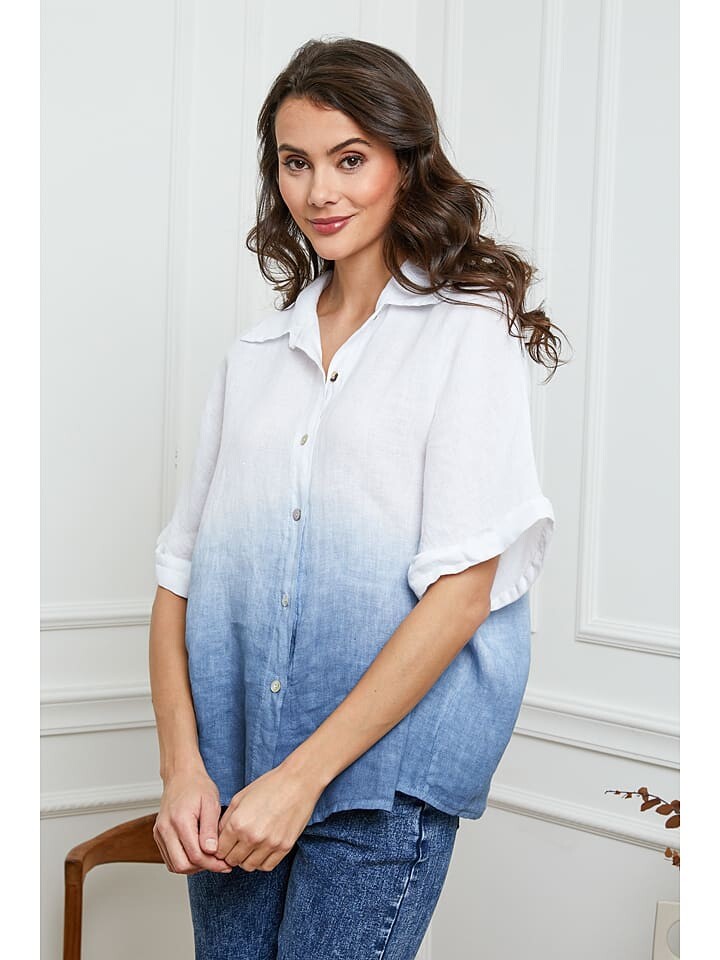 Блуза La Compagnie Du Lin, цвет weiß/blau
Блуза La Compagnie Du Lin, цвет weiß/blau